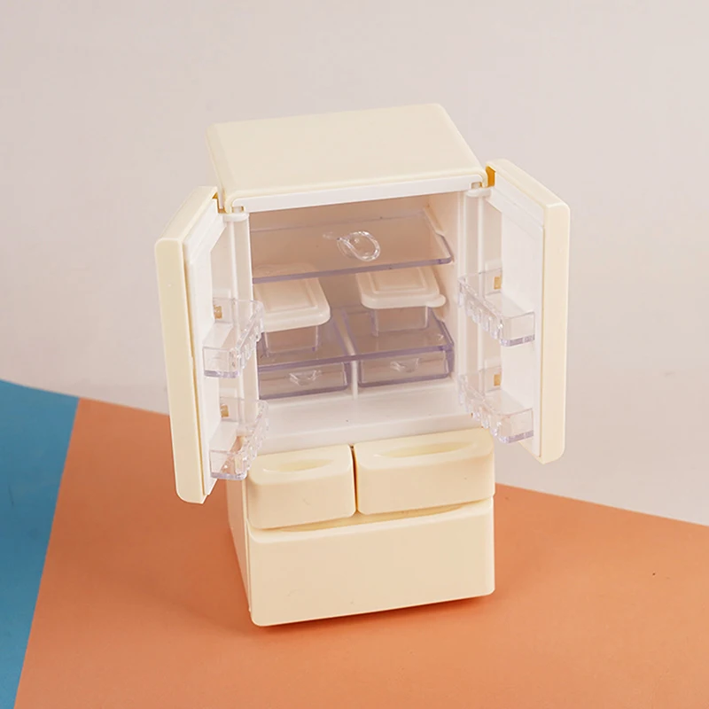 Playhouse Toys 1: 12 Mini ensemble de réfrigérateur pour maison de poupée, comprend des aliments min