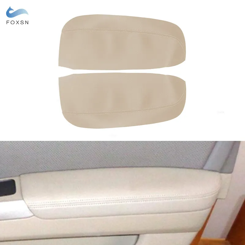 Car Accessories For Acura RDX 2007 2008 2009 2010 2011 2012 2pcs Front Door Armrest Panel Cover Beige Microfiber Leather Trim