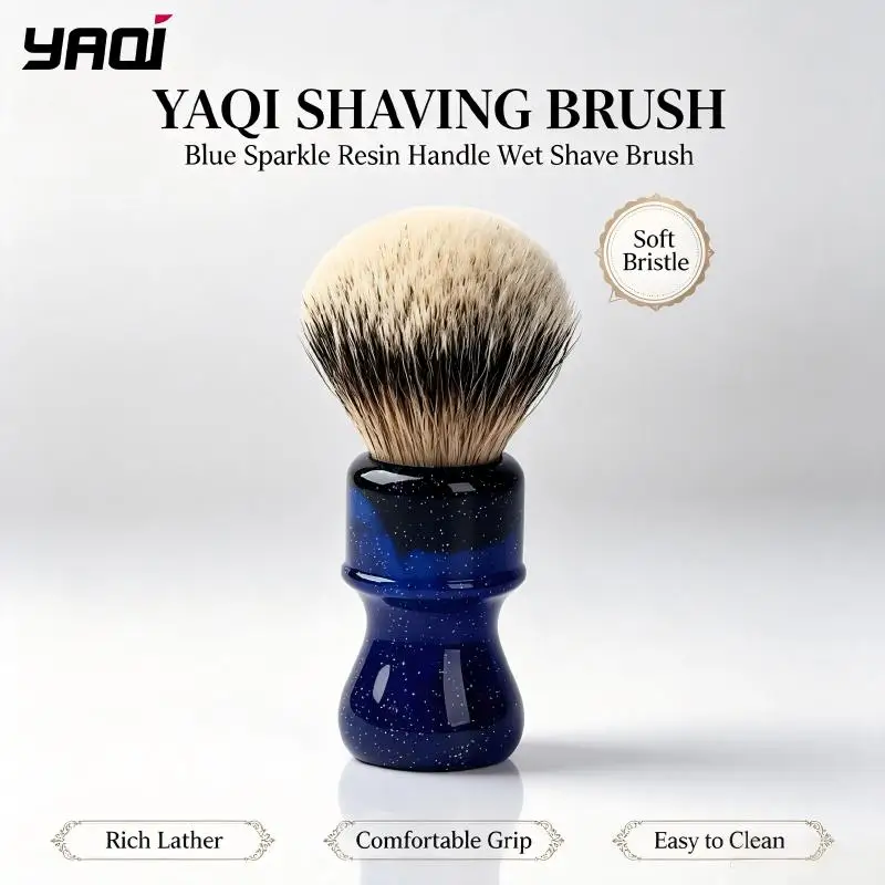 yaqi-premium-shaving-brush-starry-sparkle-blue-resin-handle-soft-bristles-wet-shaving-foam-brush-luxury-grooming-gift-for-men