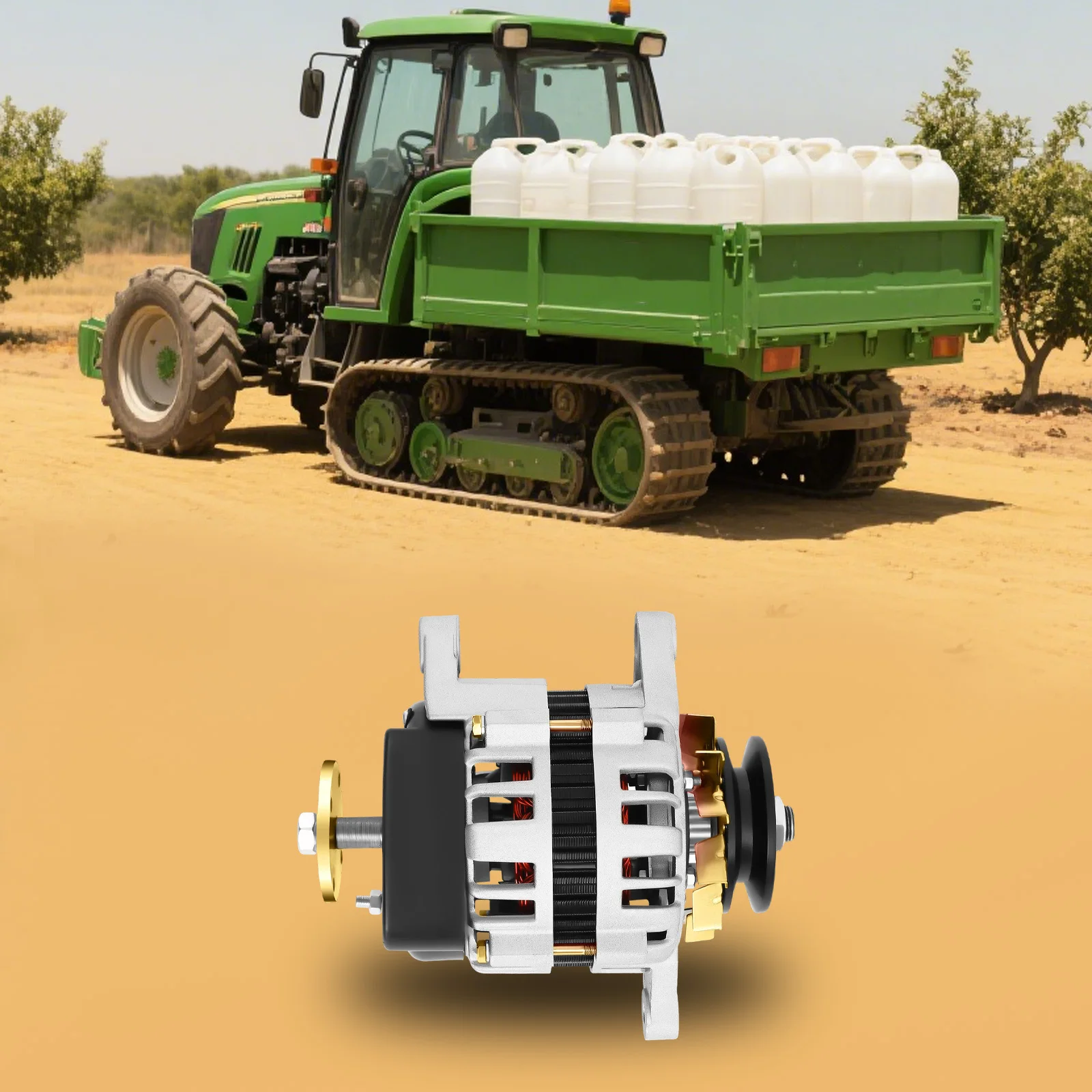 

2000w Permanent Magnet Generator,4500rpm Silver Dual Wheel Generator Suitable for Tricycles, Quadricycles, Tractors, Etc