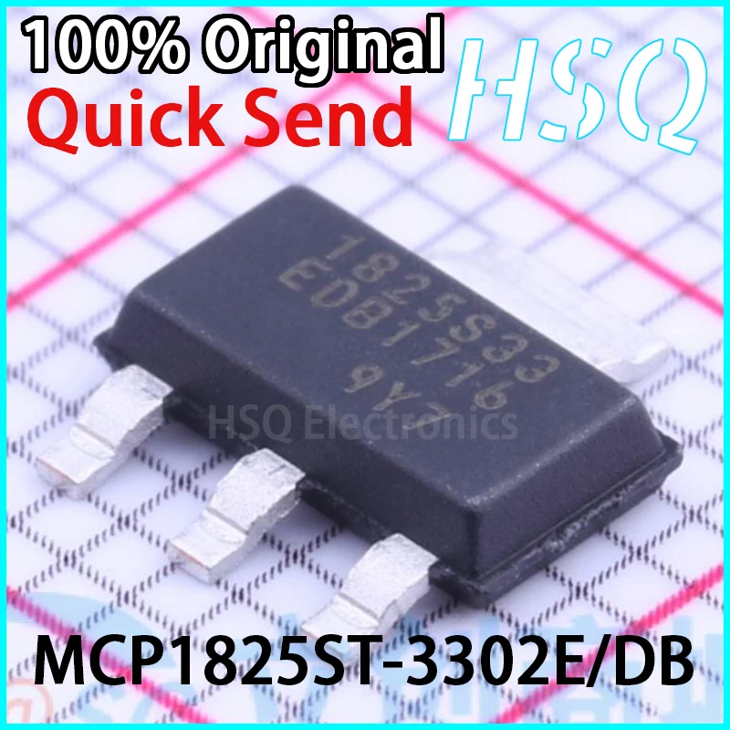 

5PCS Original Imported MCP1825ST-3302E/DB Screen Printing 1825S33 Package SOT223 LDO Voltage Regulator