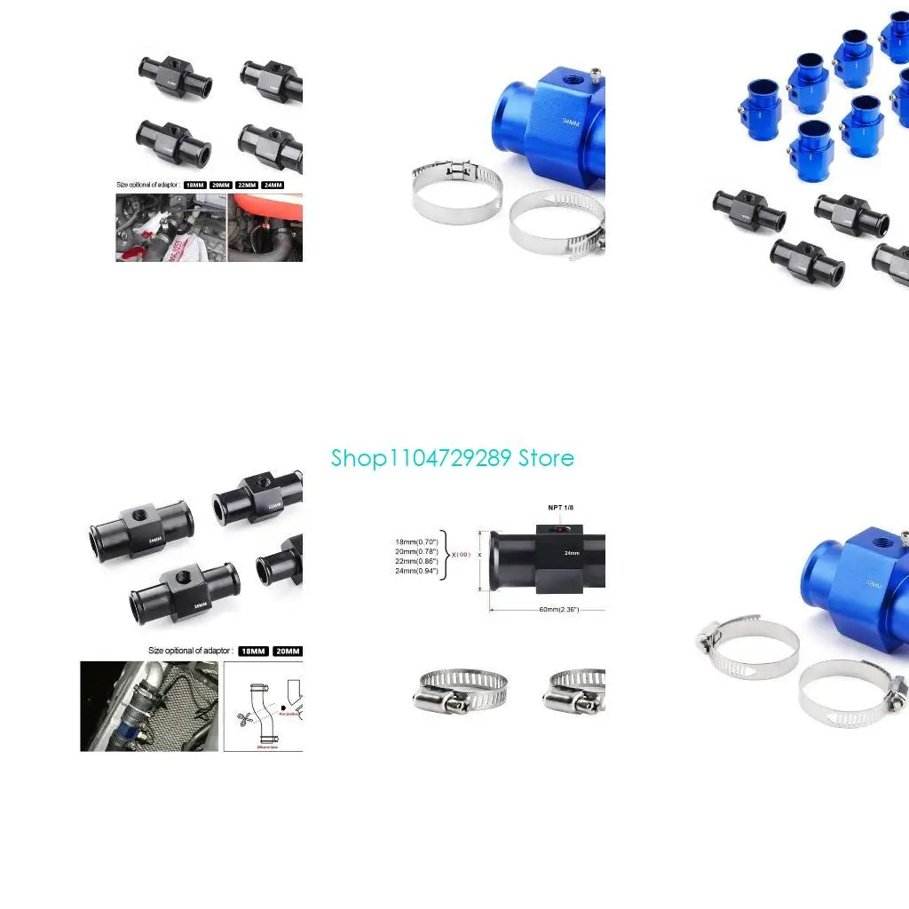 

D8KE Water Temperature Meter Joint Pipe Radiator Adaptor Temp Gauge Joint