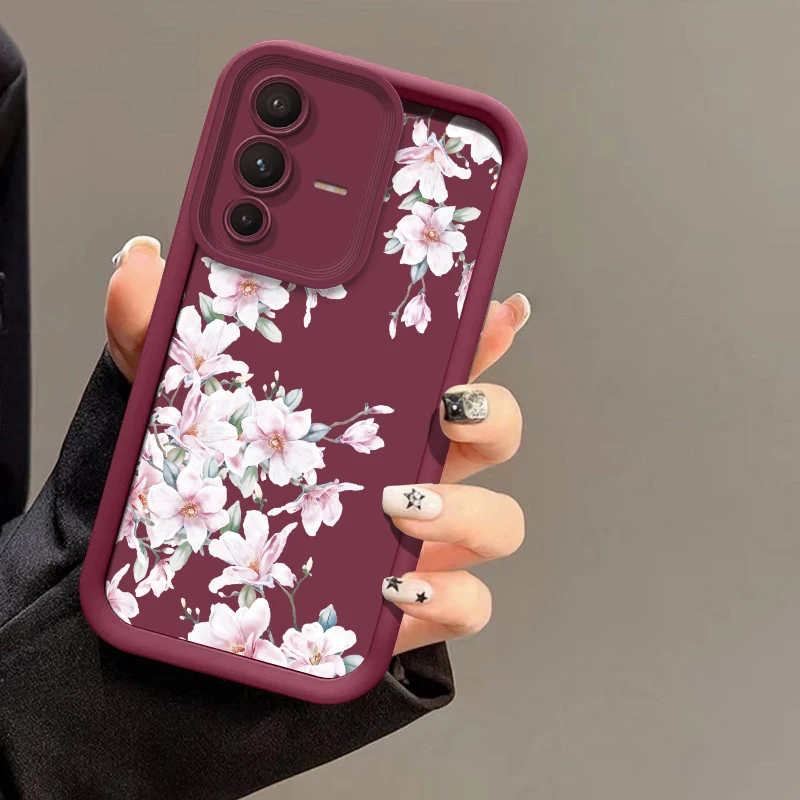 حافظة لهاتف Vivo V50 V40 Pro V23E V60 V25 V30 SE V30E V27 V29E V27 Pro V25E غطاء سيليكون غير لامع مقاوم للصدمات #6