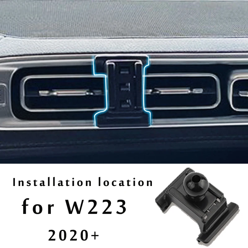 Supporto per telefono cellulare per auto per Mercedes Benz classe S W222 V222 X222 W223 supporto per presa d\'aria supporto per telefono a gravità