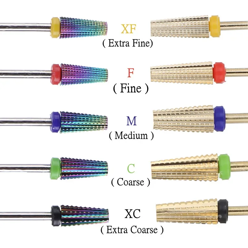 Rechte Groef 5 in 1 Carbide Nail Boren 3/32 ''Frees Met Cut Boren Carbide Manicure Verwijderen gel Nagels Accessoire