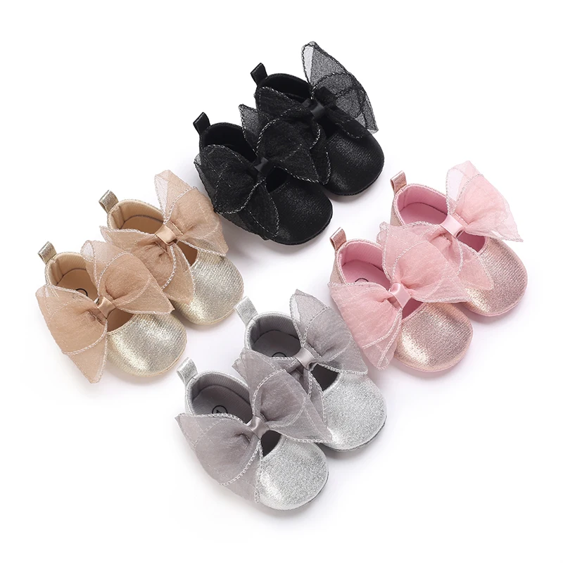 Prewalker Princess Shoes 0-18 Months Baby Girl Baby Shoes Soft Soles Spring And Autumn Bow Walking Shoes