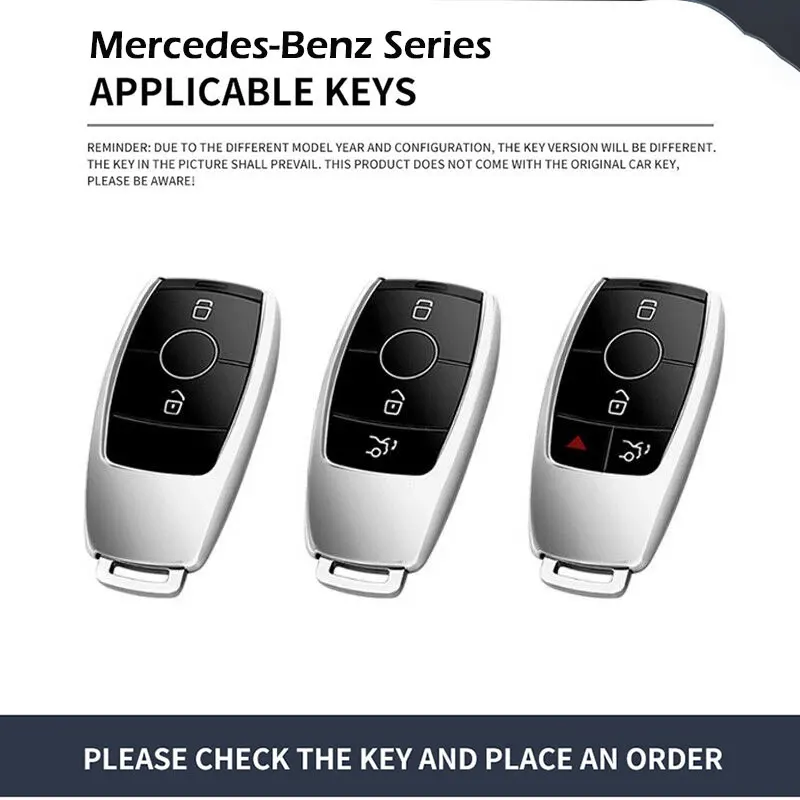 Zinc alloy car key cover for Mercedes C-Class remote protector Mercedes C300 C260 C200 C180 key cover car accessories