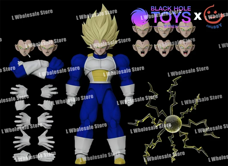 Black Hole Toys & Chubby Dragon Ball SHF Super Saiyan SSJ Son Goku Vegeta Trunks Full Power Anime Action Figures Models