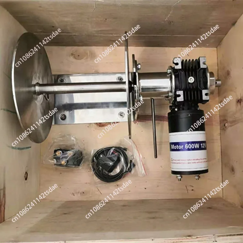 600W 12V Free‑Fall Stainless Steel Winch with Manual Clutch, Electric Hoist