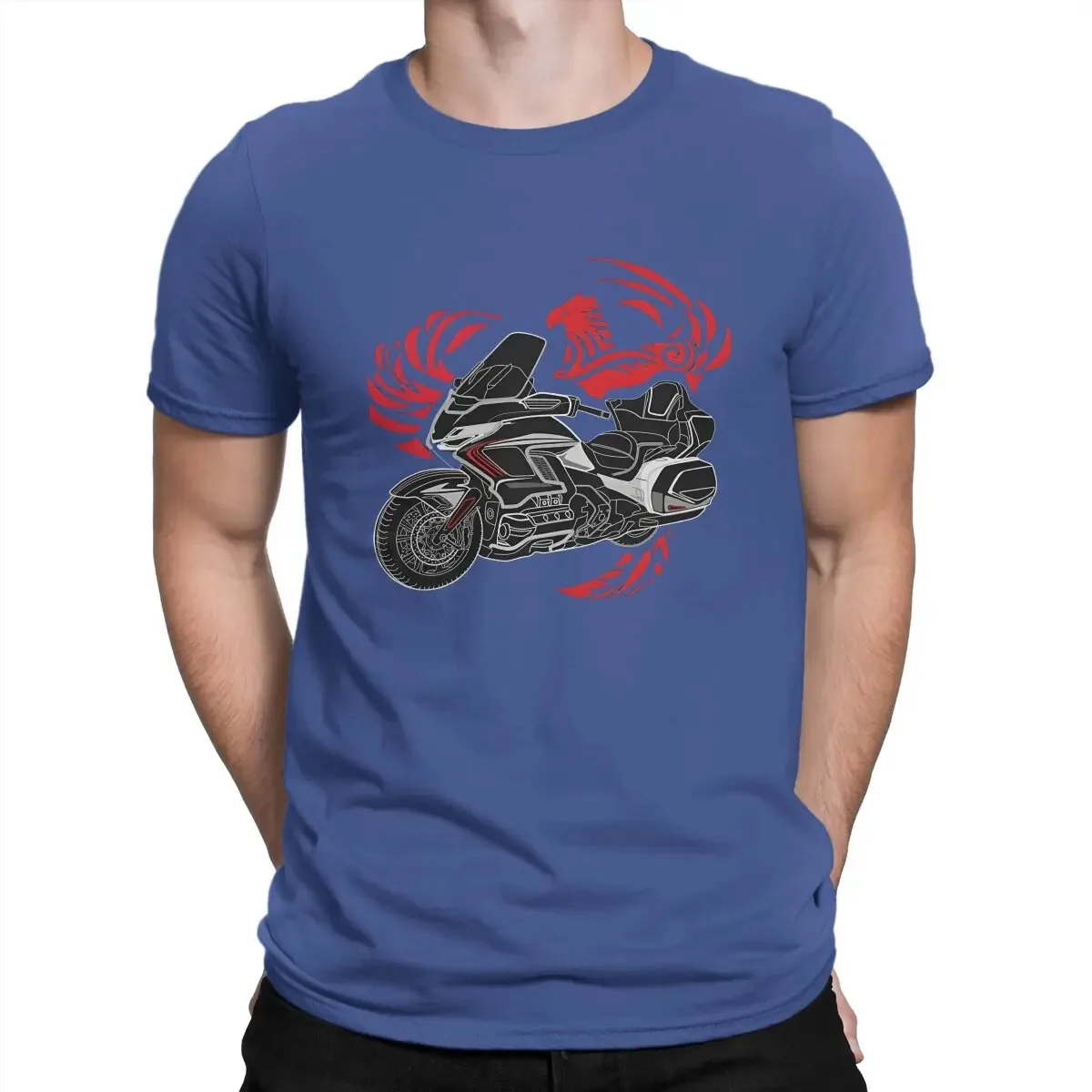 Goldwing Legend Motorcycle Men TShirt H-Hondda Crewneck Tops Fabric T Shirt Funny Top Quality Gift Idea