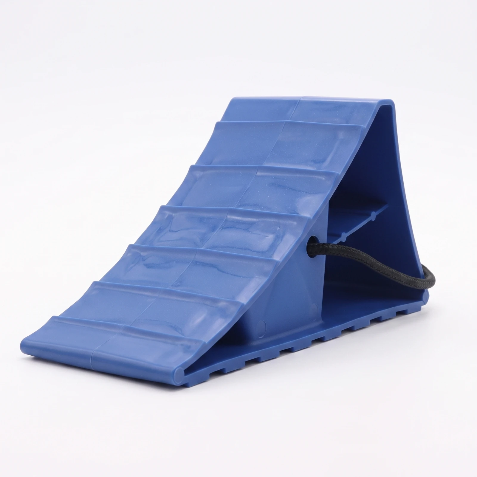 2 Pieces Wheel Chock with Rope Ribbed Wheel Chock Block Vehicle Chocks Textured High-Visibility for Trailer Drivers, Driveway