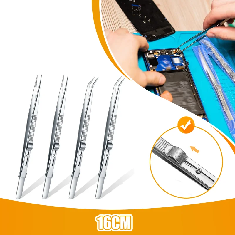 Высокоточный Пинцет из нержавеющей стали, 16 см