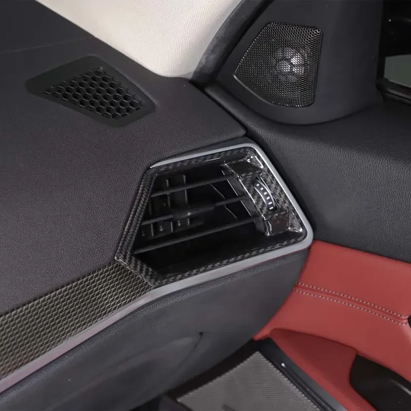 لسيارات BMW 3 Series G20 G21 G28 20-22 ألياف الكربون الحقيقية سيارة الجانب تكييف الهواء تنفيس المخرج غطاء الكسوة اكسسوارات السيارات #5