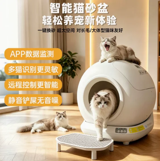 Hot Selling Pet Intelligent Cat Litter Box Fully Automatic Cleaning, Large Deodorization, Fully Enclosed Electric Cat Toilet Who