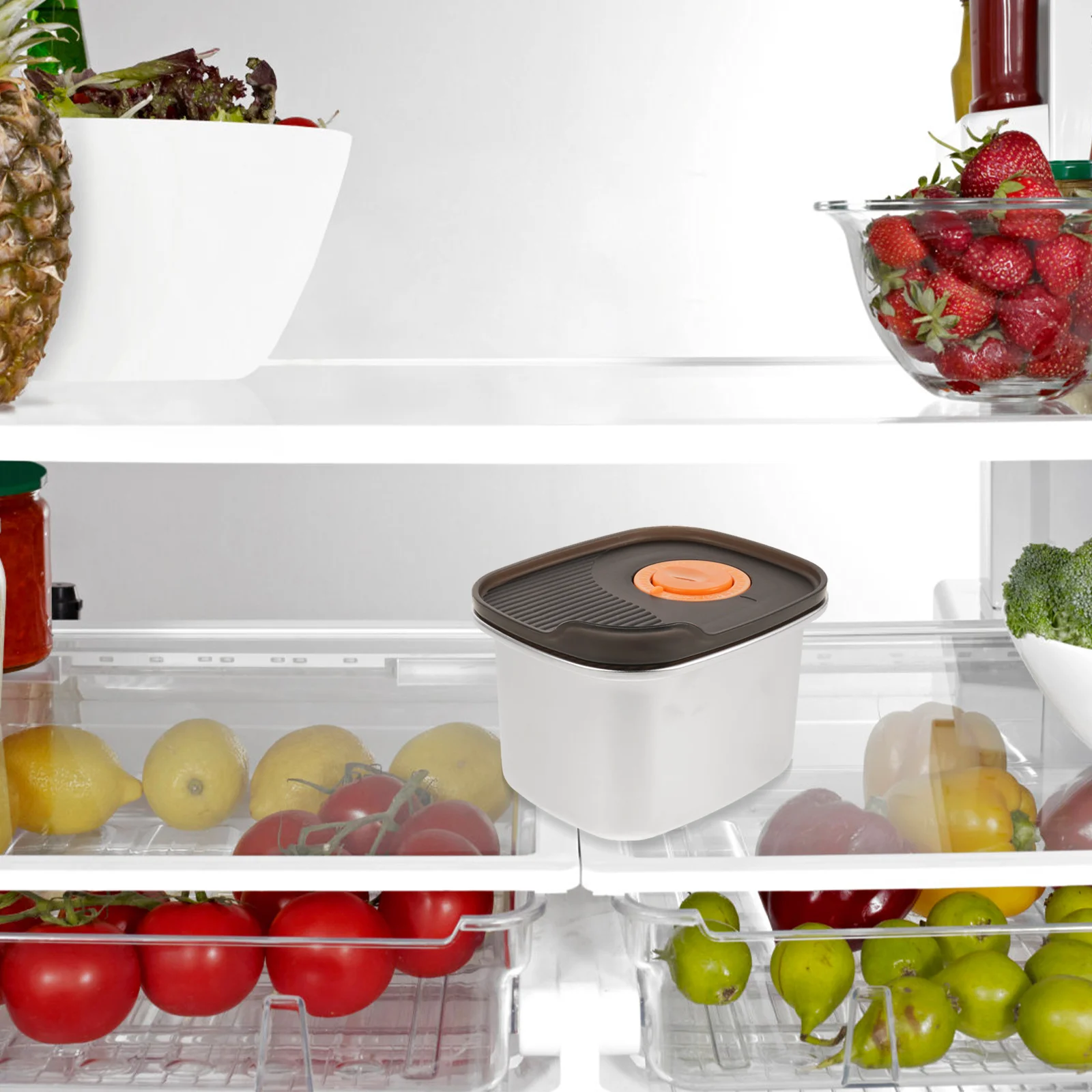 

500Ml Stainless Steel Food Storage Container Airtight Leakproof Fridge Freezer Organizer Cheese Saver Meal Prep Lunch Box