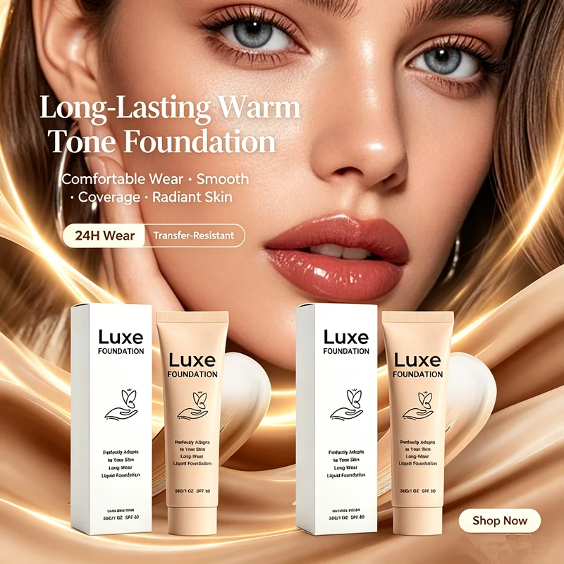Temperature Adapt Foundation SPF50 Long Lasting Color Shift Face Base Natural Skin Tone Blending Lightweight Non-Cakey Skincare