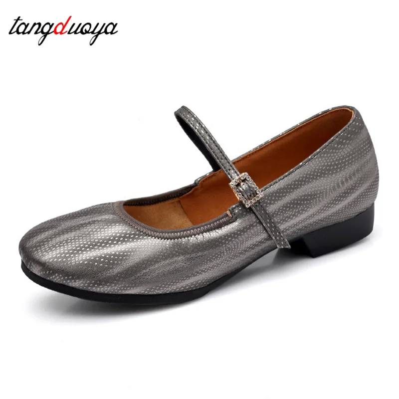

New Modern dance shoes for social dance Women's Dance Shoes Soft Bottom Dance Shoes Ladies Mary Janes Office Lady Working Shoes