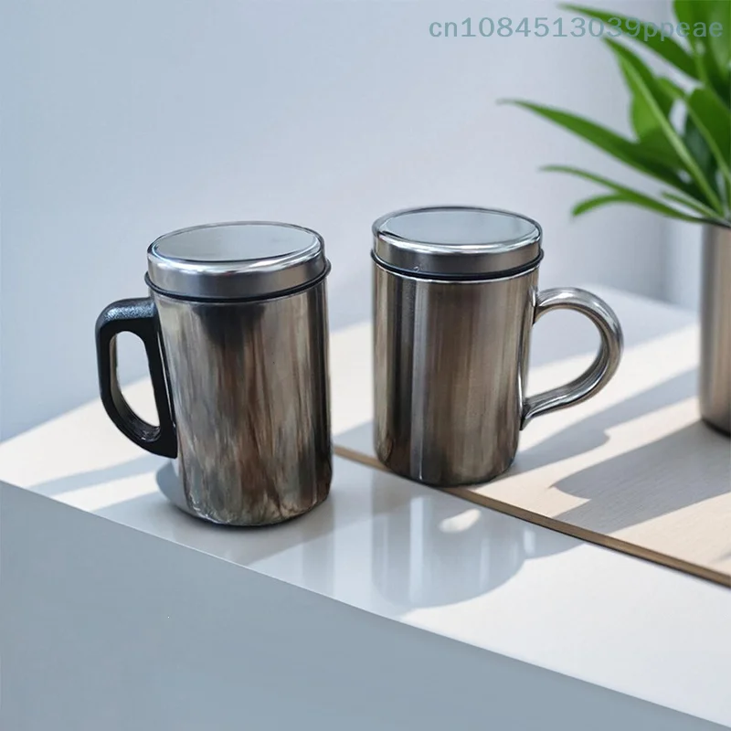 1-teilige doppellagige, isolierte Thermo-Moto-Tasse aus Edelstahl für Camping, Teetasse
