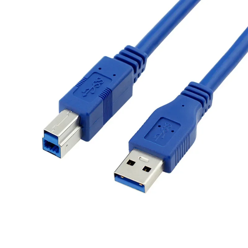 USB 3.0 Standard A Male to B Male cable high speed 5Gbps blue color For external Hard disk