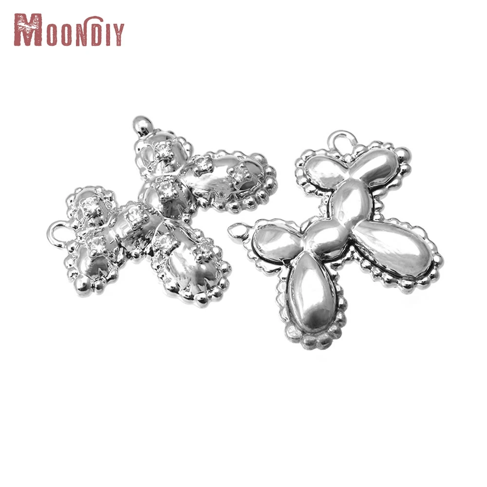 2 pendenti con ciondoli per cani in ottone color platino, pendenti fai da te di alta qualità, orecchini, ciondoli, accessori per la creazione di gioielli