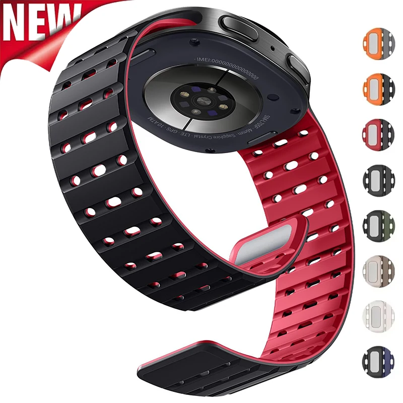 

Магнитный ремешок для Samsung Galaxy Watch 8 40 мм 44 мм, силиконовый спортивный дышащий ремешок для Watch 8 Classic, без зазоров, с изогнутым концом, браслет