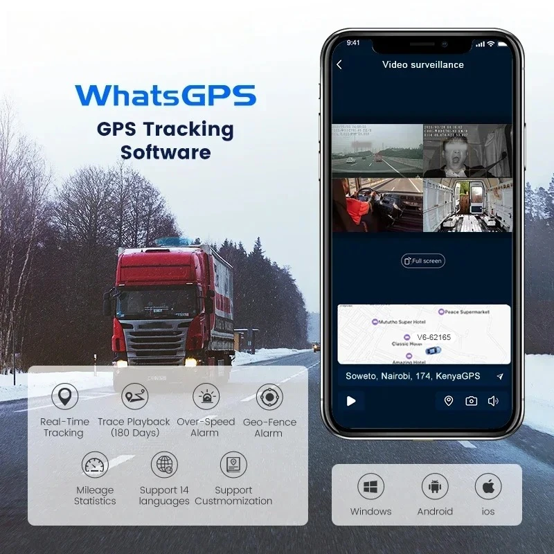 

SEEWORLD V6 4-канальная видеорегистратор ночного видения Android Auto 4G LTE с GPS для автомобилей 1080P и 720P
