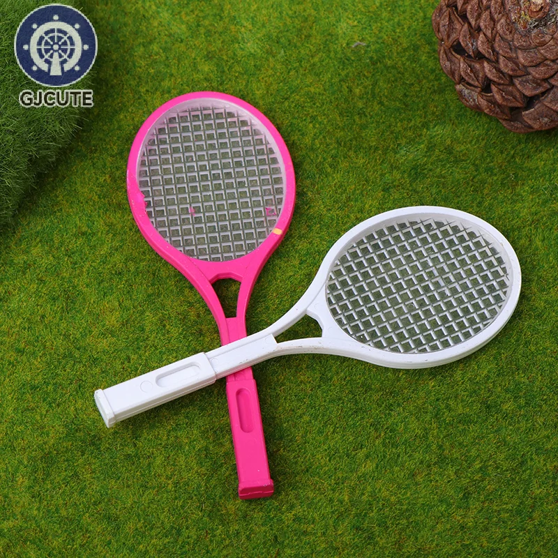 

Random Color 1pc Doll House Simulation Tennis Racket Miniature Tennis Racket Model Dollhouse Sport Secen Decor Accessories