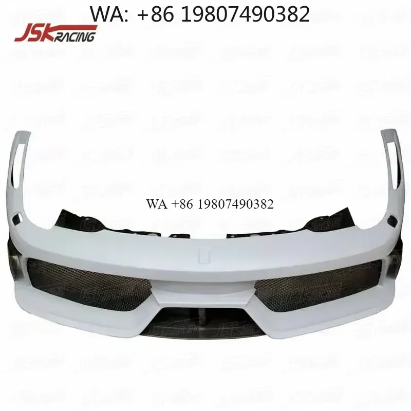 Wmwmnu For 458 Italia Spider Speciale Half Carbon Fiber Front Bumper Lip Splitter Body Kit Auto Accessories Styling