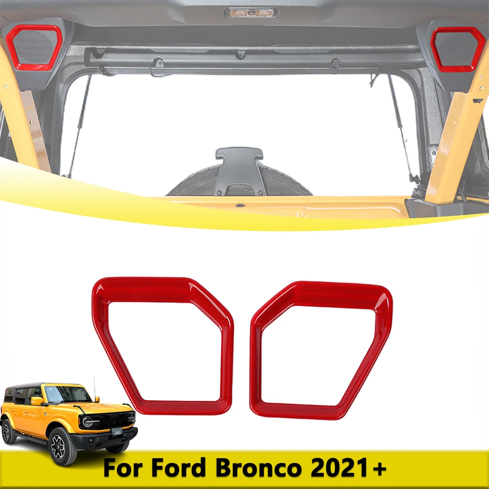 

Rear Trunk Horn Grille Frame Trim Cover for Ford Bronco 2021-2025 Inner Car Accessories Car Styling Interior Mouldings ABS