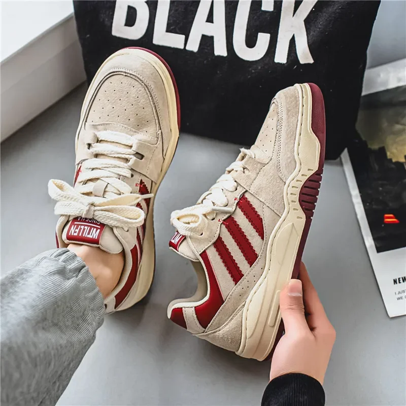 

Новинка весны 2024, мужская модная повседневная обувь для доски, высокие спортивные туфли для доски, нескользящая дышащая студенческая обувь Tide