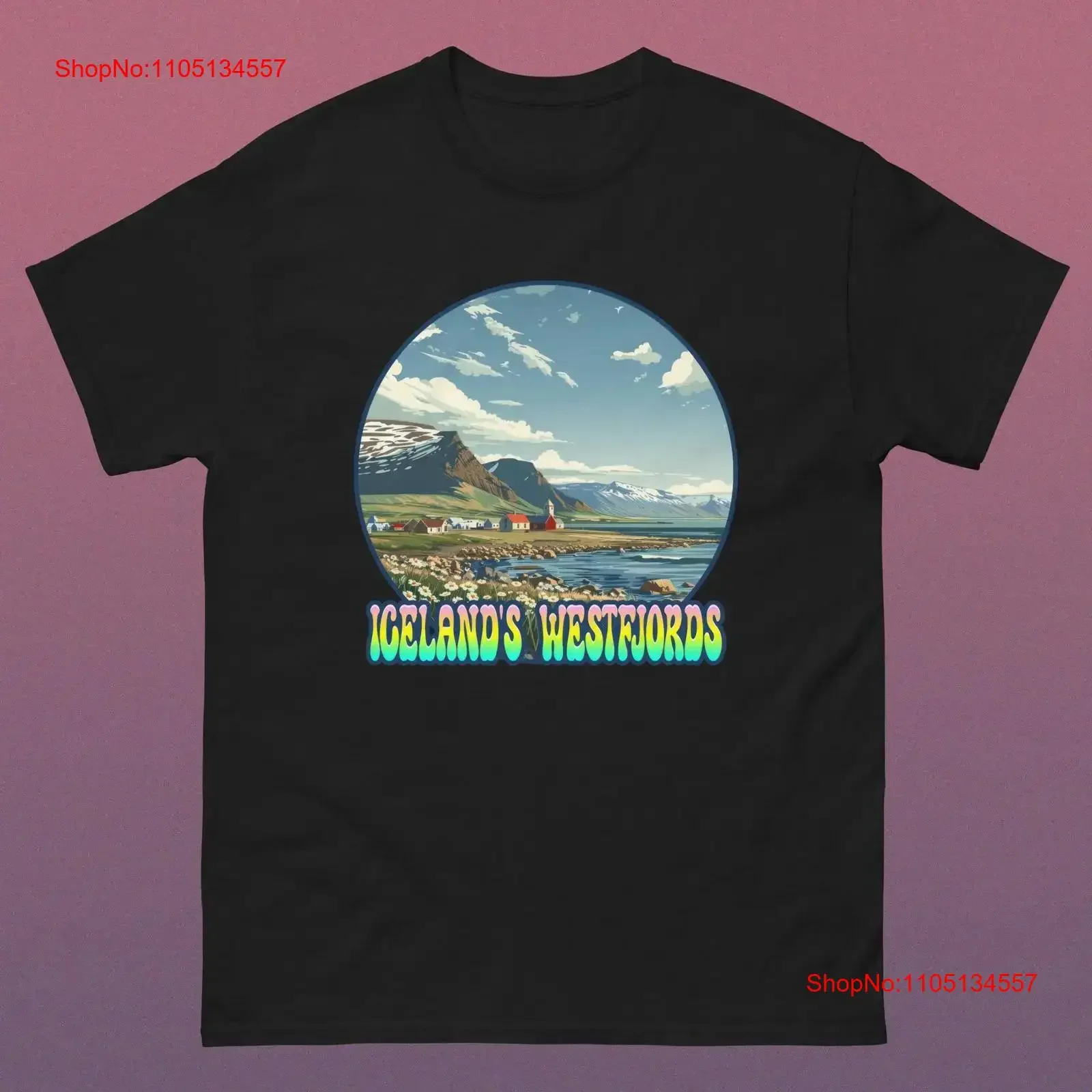 Icelands Westfjords  T Shirt vintage Washed Stylish Versatile fashion homme Breathable Unisex Soft Casual Slightly Stretched