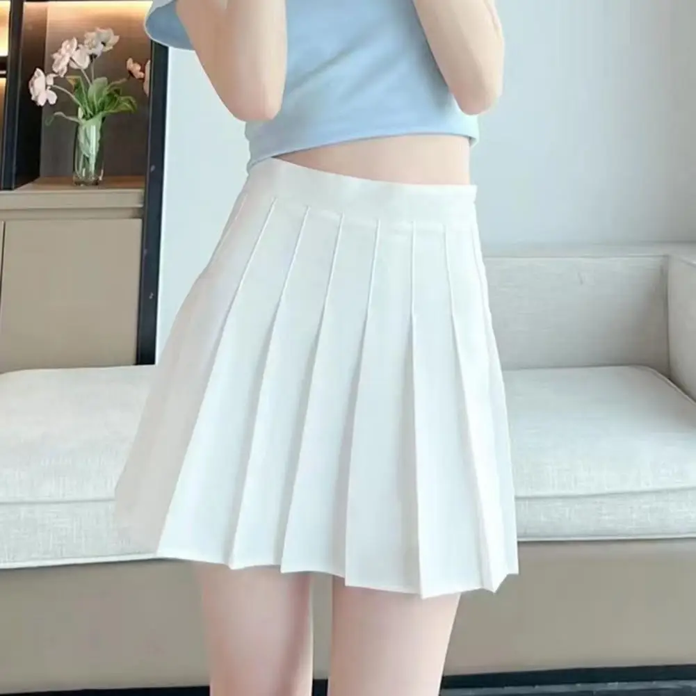 

Pleated Skirt Women's Solid Color A-line Skirt Summer Mini Skirt High Waist Tennis Skirt Slim Fit Black Pleated Skirt Streetwear