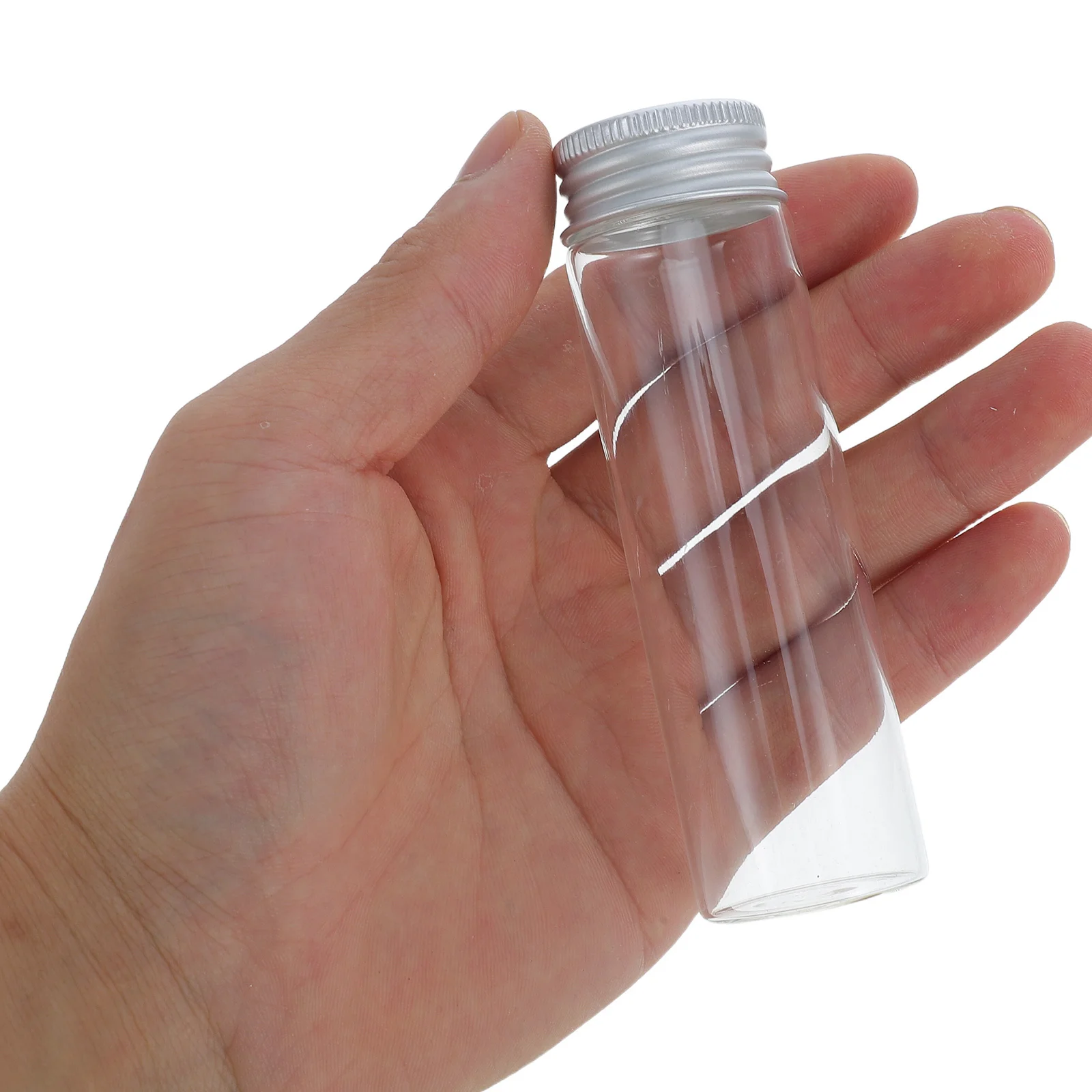 

30 Pcs Medicine Bottles with Caps Jars Container Medication Small Glass Vials Lids