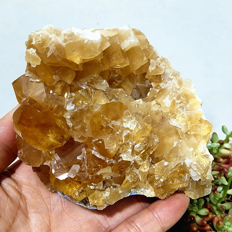 Natural Yellow CalciteStone Crystal Raw Real Mineral Clear Cluster fengshui Chakra Meditation Spiritual Reiki Room Decoratio