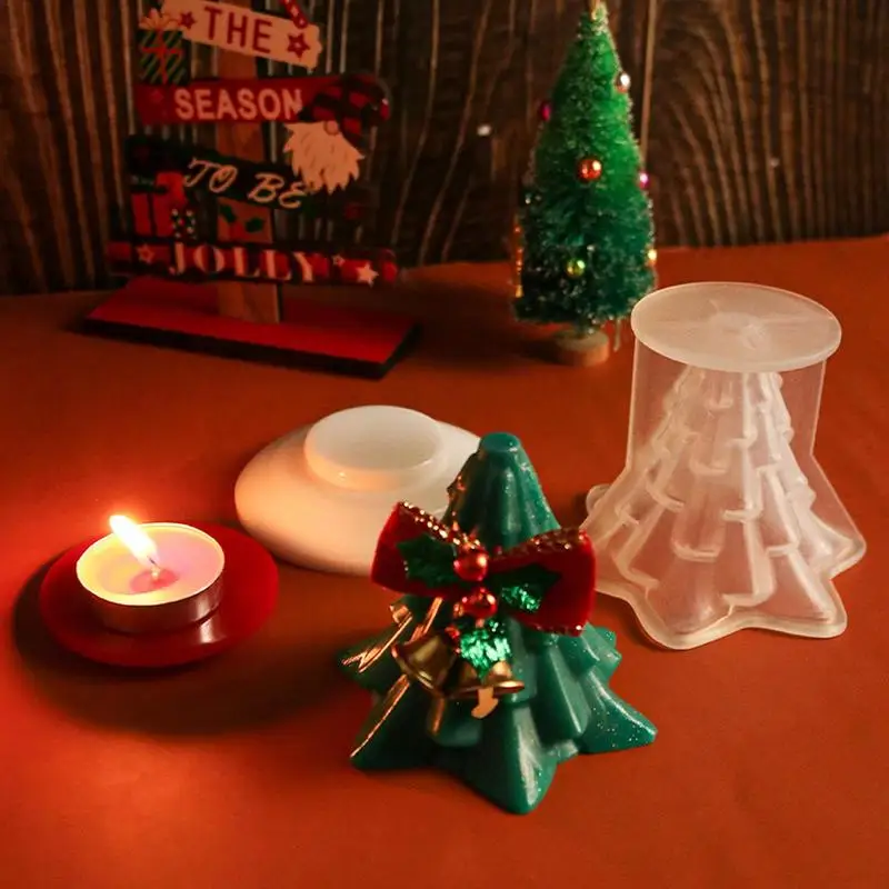 Christmas Tree Candle Holder Mold, Molde De Silicone, Decoração Para Casa, Criar Arte