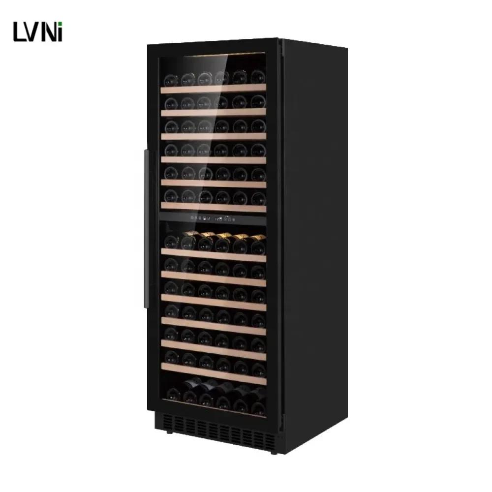 Adjustable Wine Beverage Coolers Wooden Shelves Under Counter Wine Refrigerator for Home