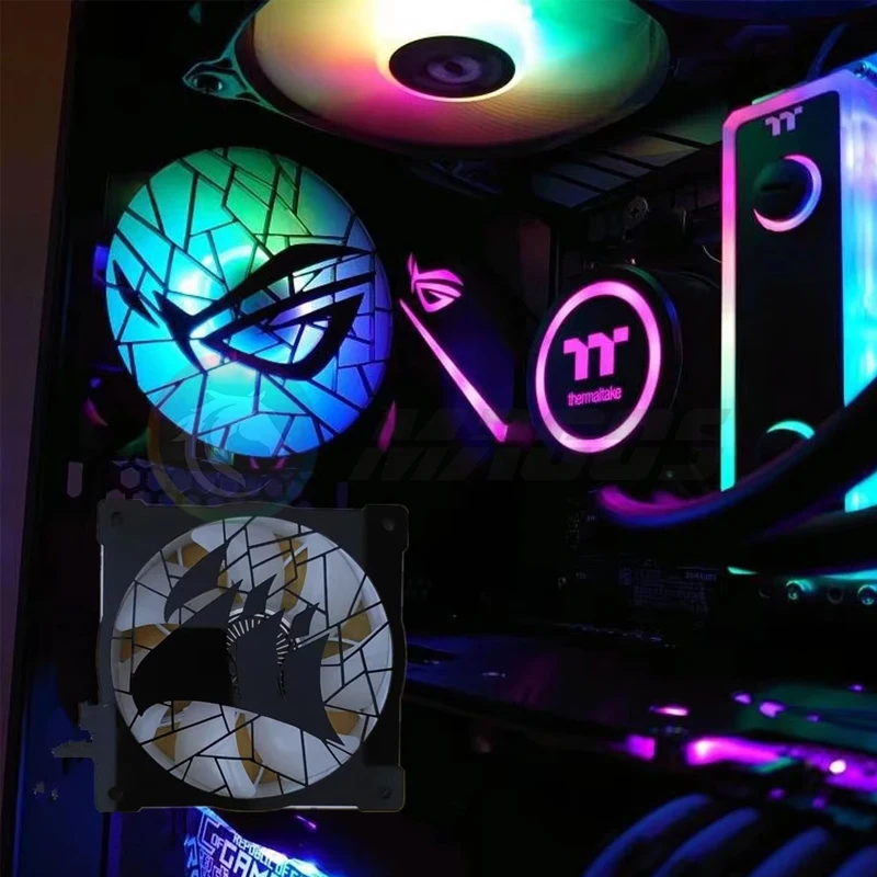 New DIY Fan Protective Net Cover 120MM Acrylic Cover Use For 12cm Radiator 120mm Fan Cool For Computer Case Cooling， 3Pcs/pack