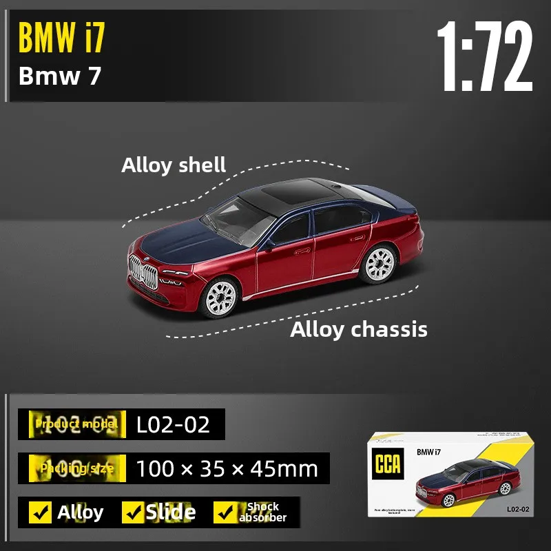 CCA 1/64 Полностью сплавная модель автомобиля Литая под давлением металлическая игрушечная коллекция автомобилей Миниатюрная имитация Voiture VW T1 Автобус BMW I7 X5M Модель Zonda