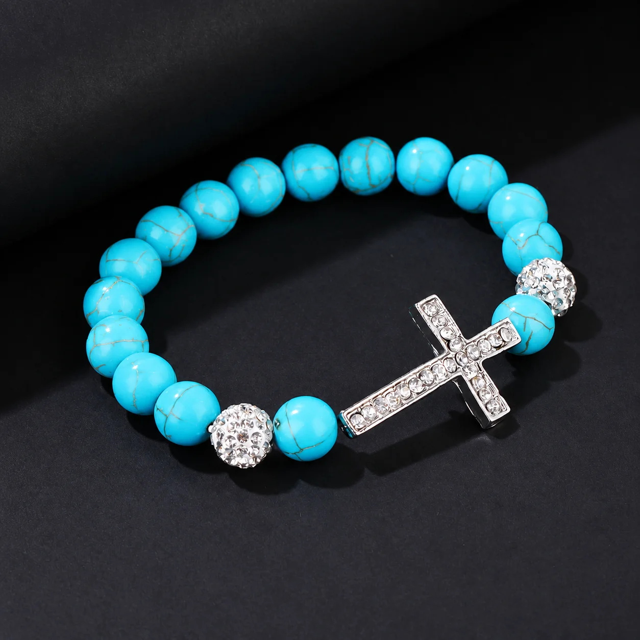 Diy Decorative Bracelet Stylish Rhinestone Cross Bracelet Fashion Bracelet Versatile For Women Formal Outfits Relatives And
