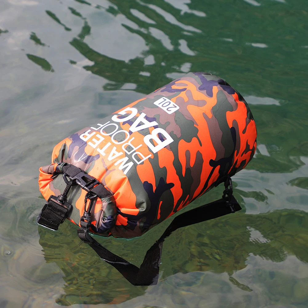 2L/5L/10L/20L Waterproof Dry Bag Drifting PVC Mesh Bag Kayaking Swimming Floating Boating Bag Storage Pack Water Resistant Pouch