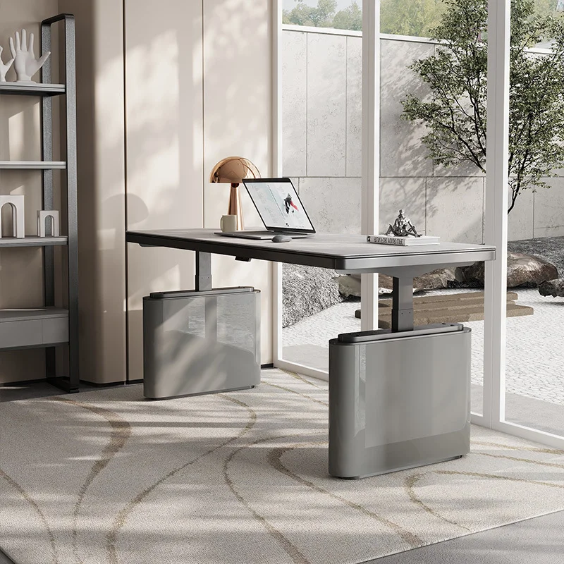 Modern Light Luxury Office Desks Electric Height-adjustable Study Office Desks Computer Furniture Mesa De Trabalho YS40CC