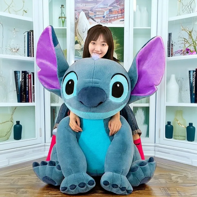 디즈니 커플 시리즈 75cm 대형 릴로 & 스티치 봉제인형 스티치 인형 부드러운 방 장식 베개 장난감 소녀 크리스마스 선물