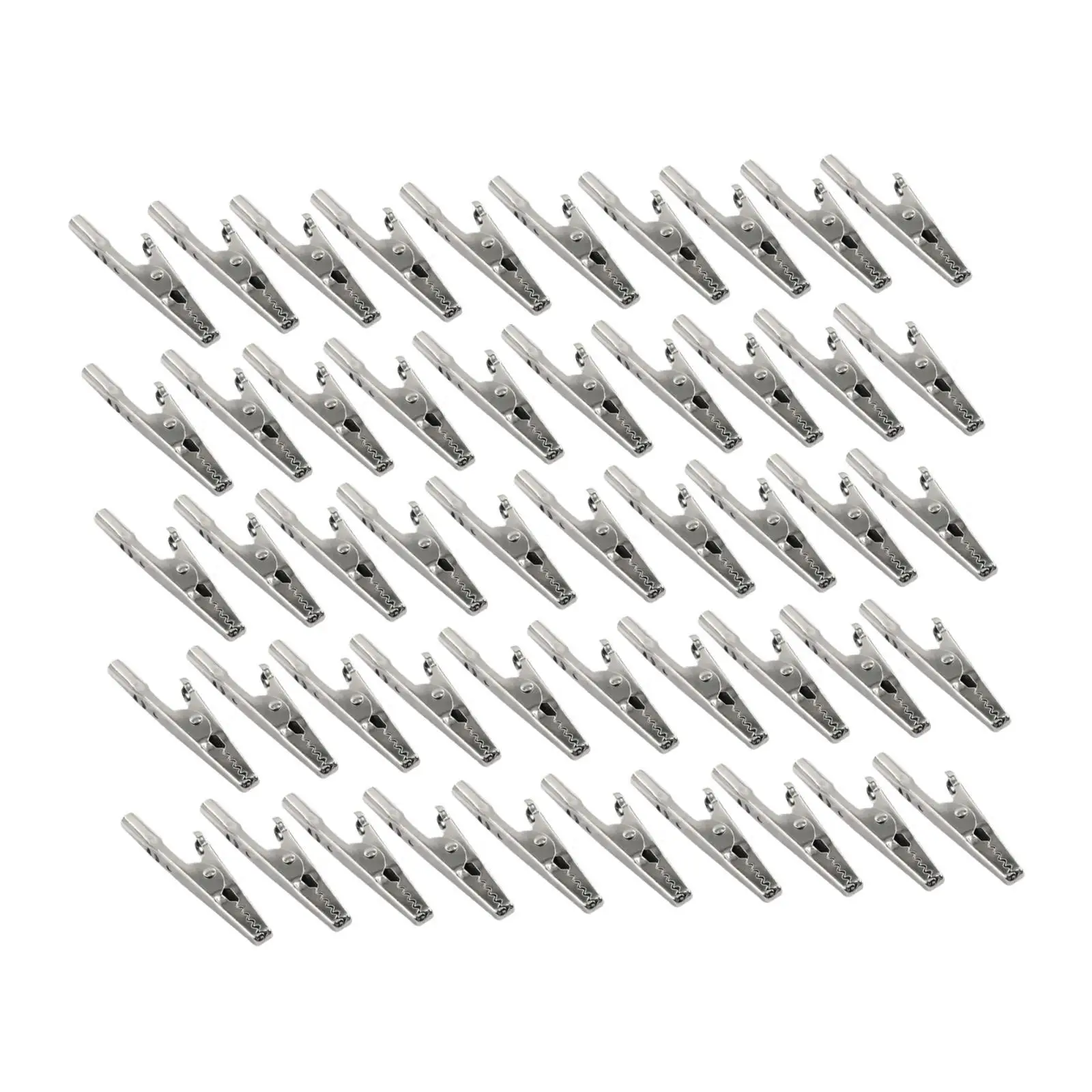 50 قطعة مشبك التمساح المعدني ، مشابك التمساح متعددة الوظائف 51 مللي متر مشابك زنبركية للاختبار الكهربائي العمل مختبر الحرفية #4