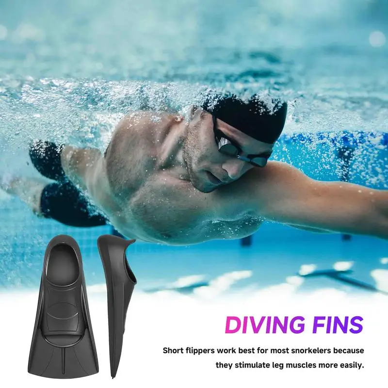 Fins For Swimming Adult 1 Pair Swimming Flippers Anti Slip Snorkel Fins Swim Flippers Silicone Training Fins Snorkeling Diving