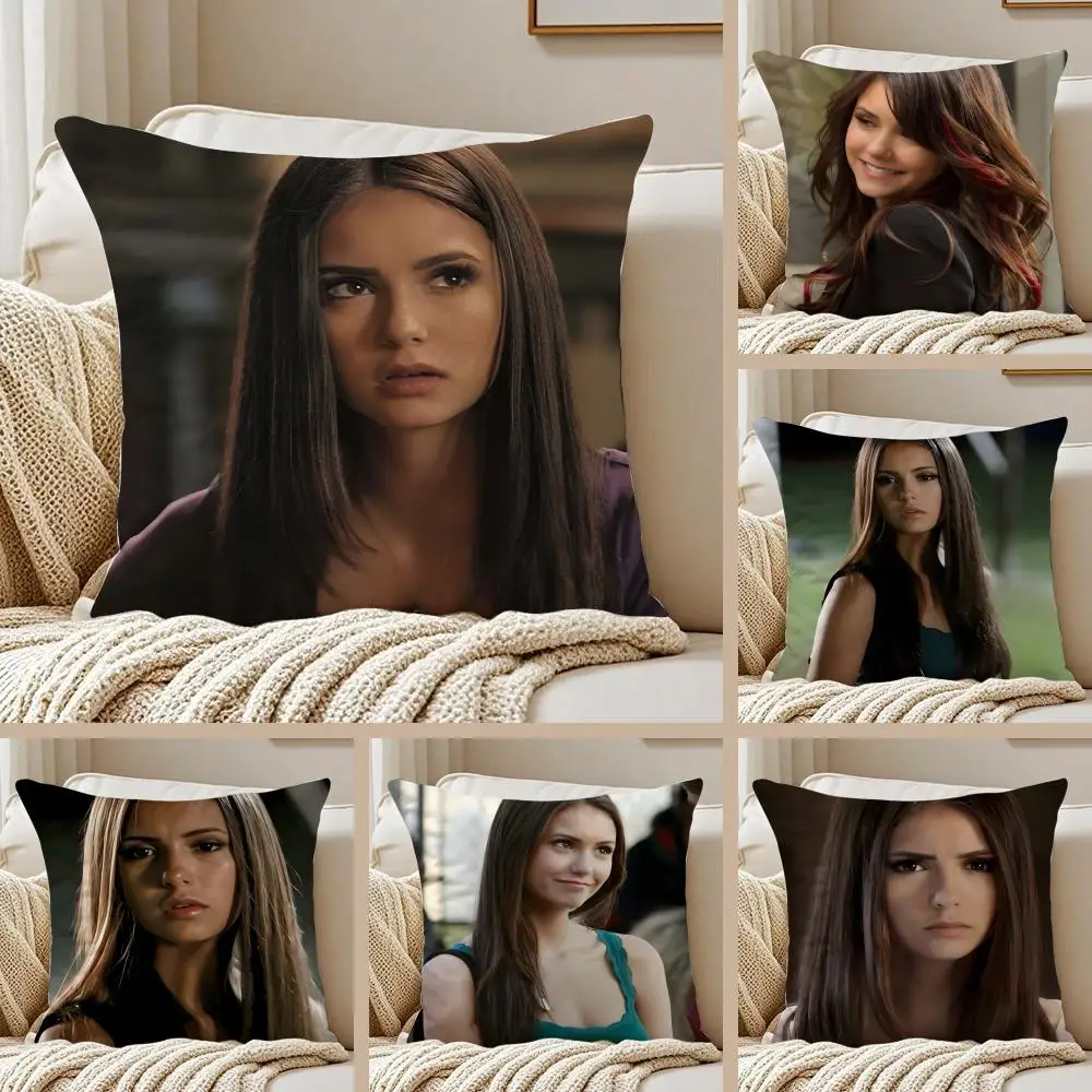 

Наволочка для подушки E-Elena Gilbert Vampire Diaries, защита от пылевых клещей, невидимая молния, короткий плюш, для диванной подушки