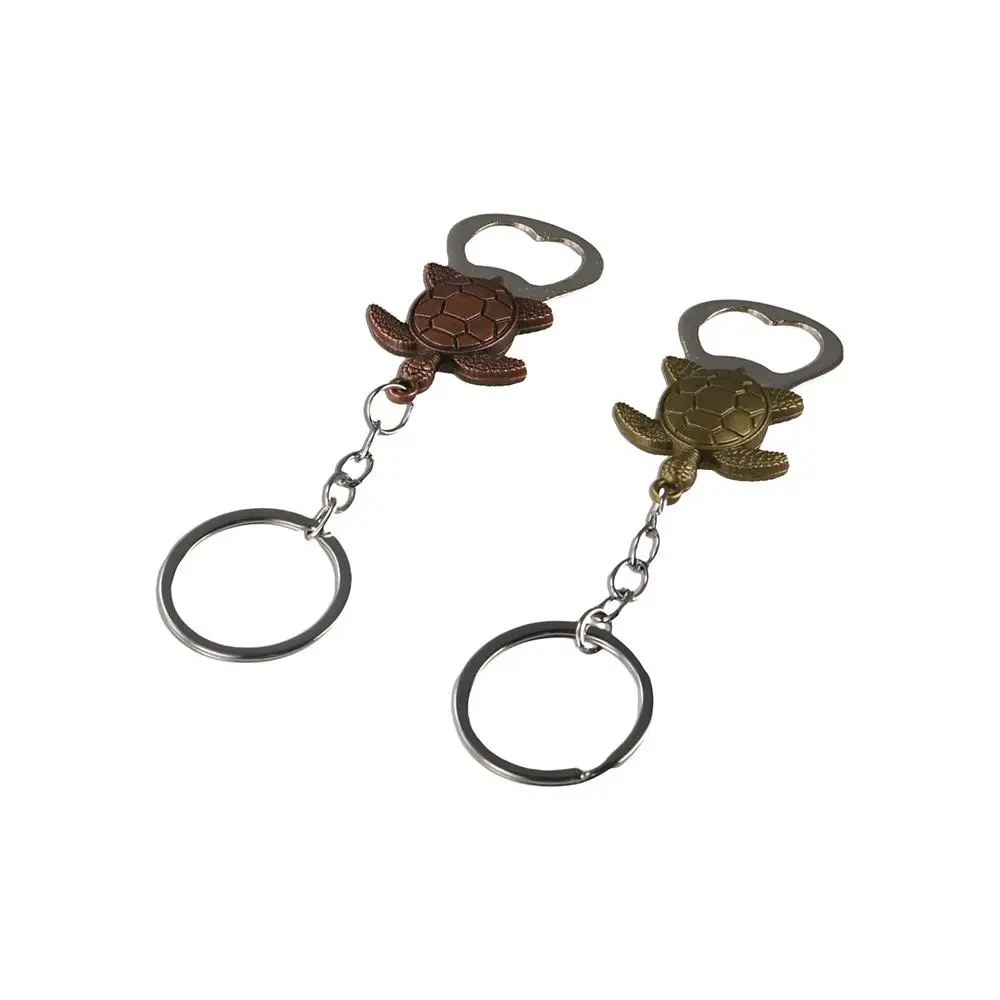 Frog Wolf Turtle Bottle Opener Bronze Color Mini Pocket Metal Lion Keyring Key Holder Hanging Pendant Beer Opener Keychain