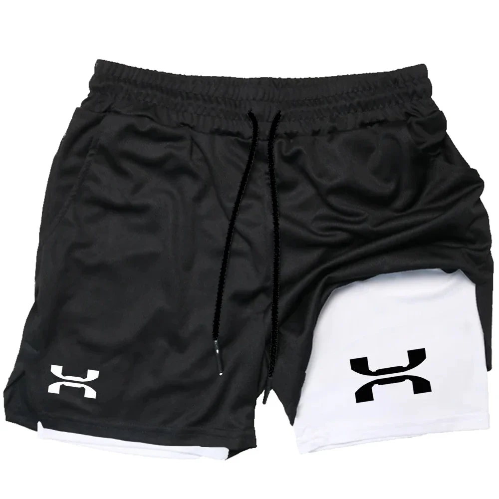 Running Shorts Men Gym Sports Shorts 2 In 1 Quick Dry Workout Training Gym Fitness Jogging Short Pants Summer Men Shorts