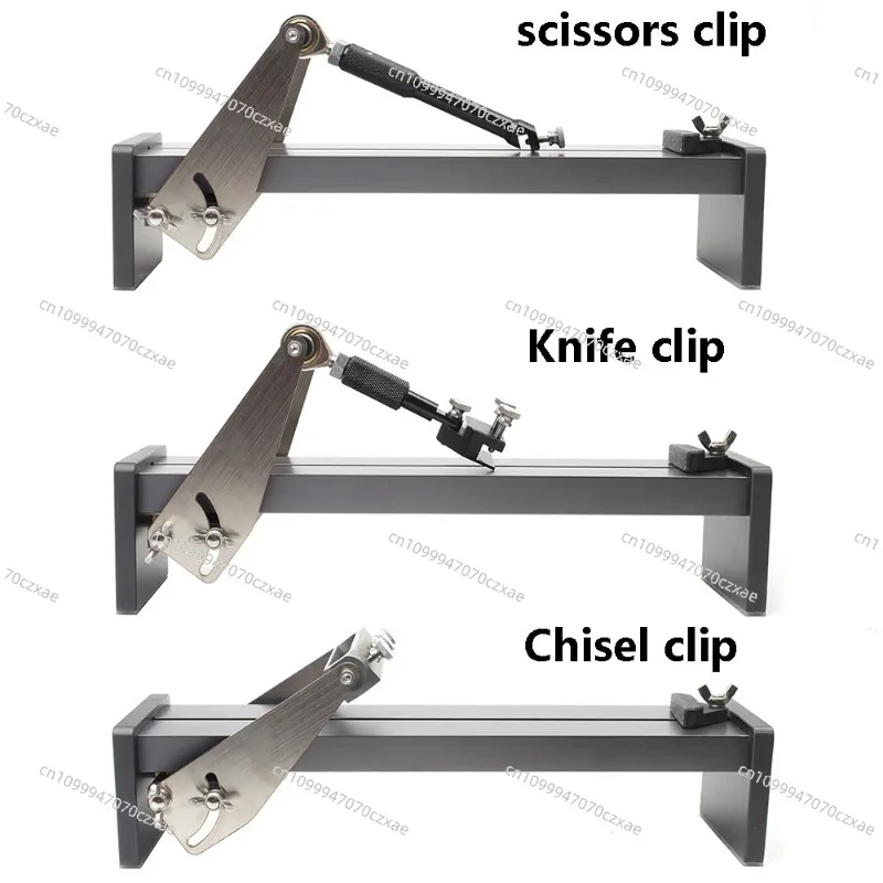

Toohr Multi-chucks Knife Sharpener Aluminum Alloy Fixed Angle Sharpener Fixed Angle Sharpening Tool for Scissors Planer Chisel
