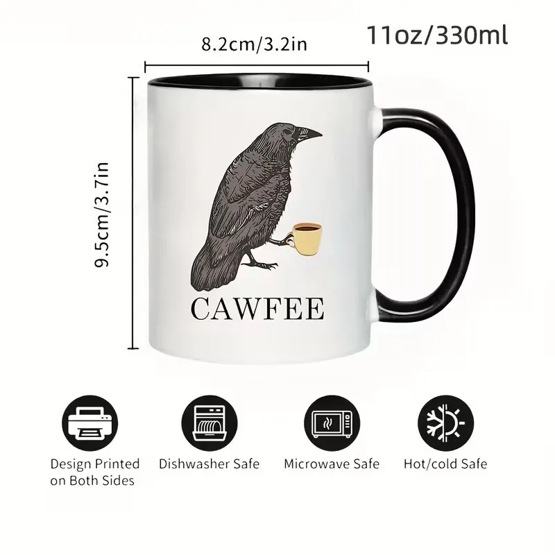 1 Piece, a Charming and Practical Ceramic Mug, Suitable for Coffee, Summer and Winter Beverages, Perfect for Birthday, Holiday, Christmas, New Year, and Valentine's Day Gifts, 11 Ounces