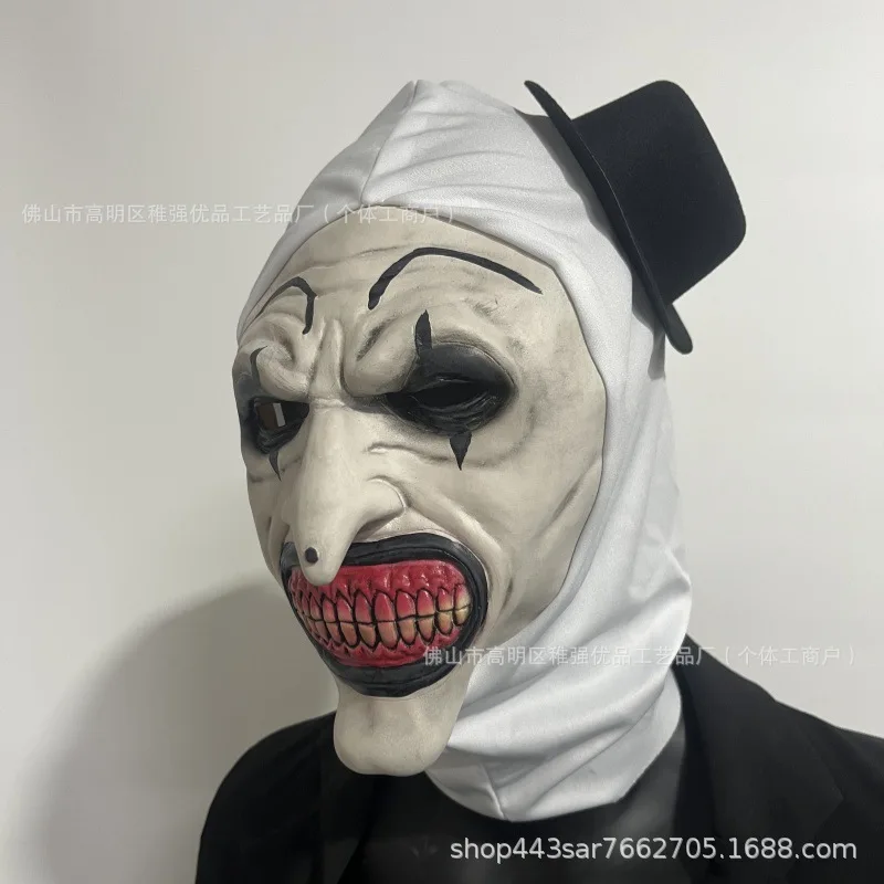 2025 Clown Mask Hat COSplay Film and Television Character Props Masquerade Halloween Hood Cover